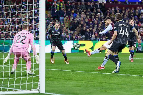 UCL 2024-25, Aston Villa vs Club Brugge: Aston Villa's Marco Asensio scores the opening goal