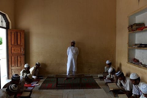 A Madrassa near a Muslim relief camp in Muzaffarnagar