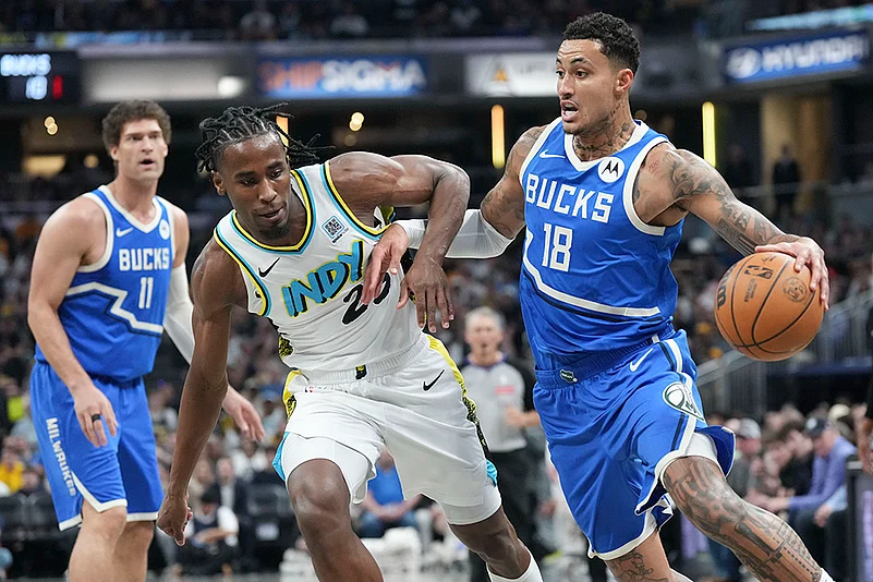 NBA Basketball game Milwaukee Bucks vs Indiana Pacers: Aaron Nesmith