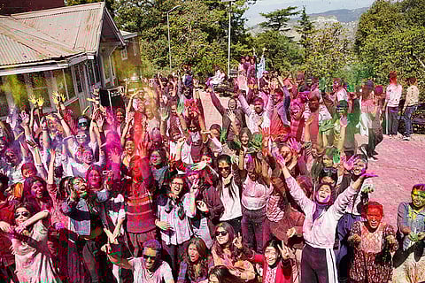 Holi festival in Shimla