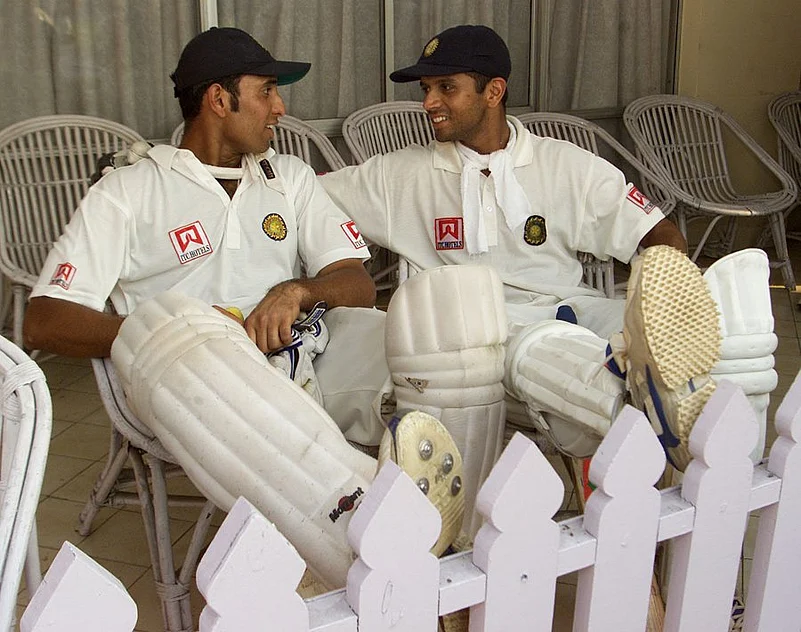 Rahul Dravid with VVS Laxman during the famous 2001 Test match
