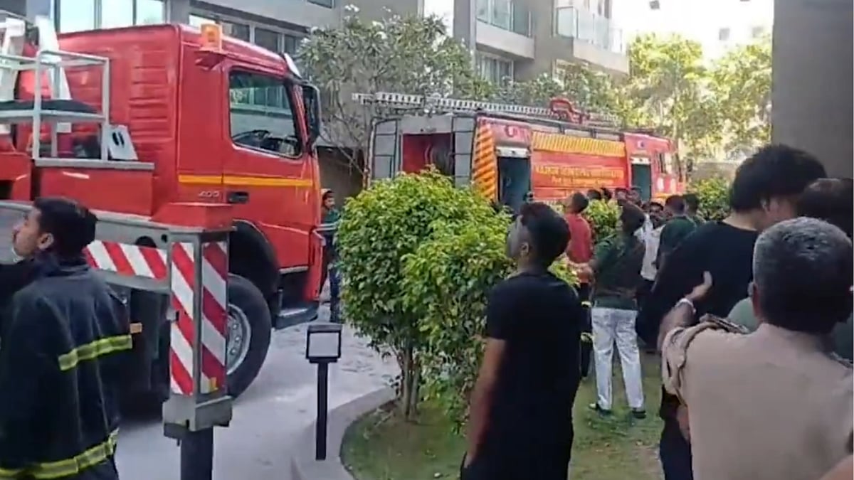 | Photo: PTI :  3 Feared Dead, 30 Trapped As Fire Breaks Out In Rajkot Apartment Building