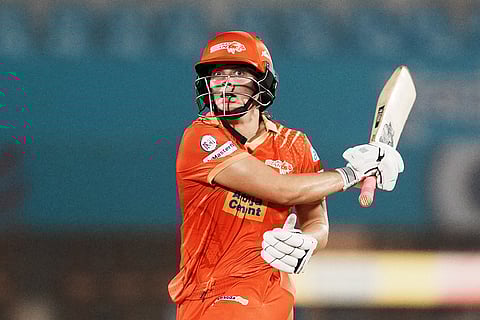WPL 2025 play-off, MI vs GG: Gujarat Giants' batter Danielle Gibson plays a shot
