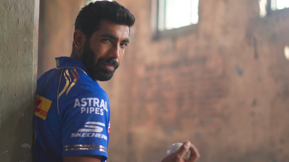 | Photo: Mumbai Indians : Vice-captain of India in the Test format, Jasprit Bumrah wearing the new Jersey of Mumbai Indians ahead of the Indian Premier League 2025 season.  