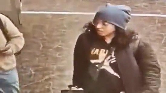 Image- Screengrab 'X'/Sec_Noem) : Secretary of Homeland Security Kristi Noem posted a video on X on Friday that appears to show Ranjani Srinivasan pulling a suitcase at LaGuardia Airport.