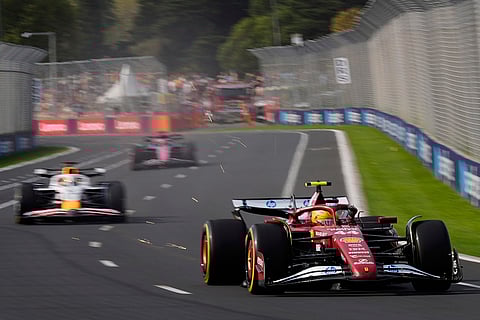 Australia F1 GP Auto Racing: Ferrari driver Lewis Hamilton of Britain