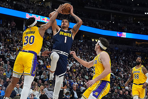 NBA Basketball Game: Denver Nuggets vs Los Angeles Lakers