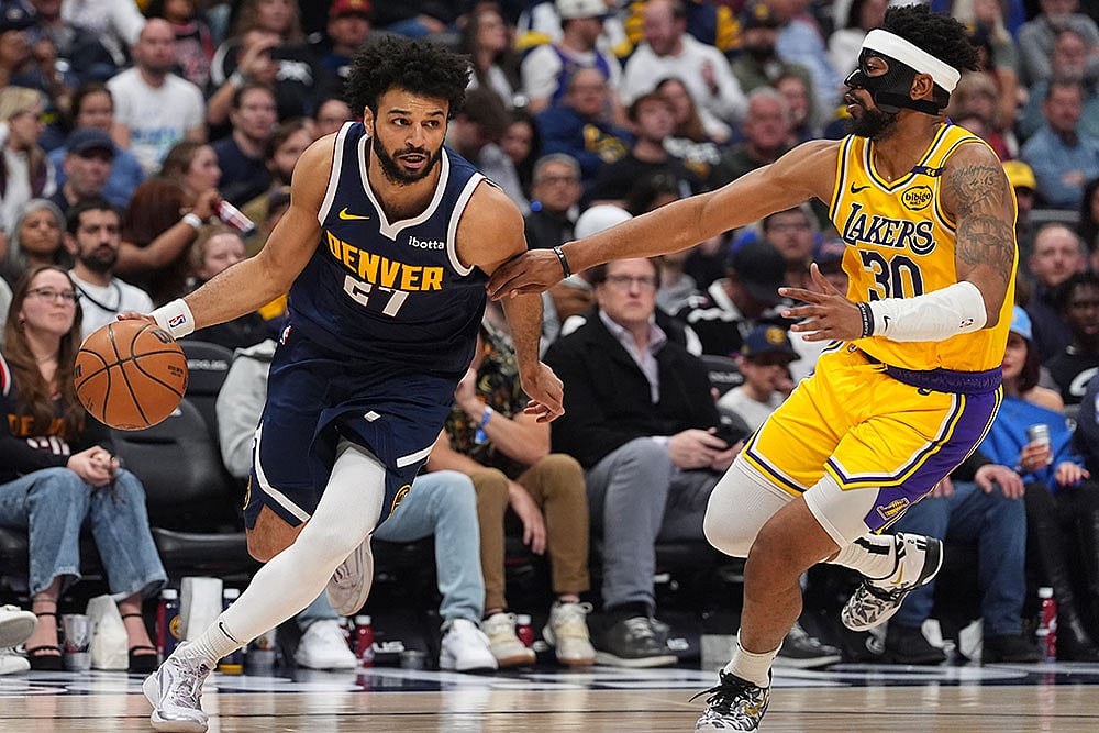 | Photo: AP/David Zalubowski : NBA: Denver Nuggets vs Los Angeles Lakers