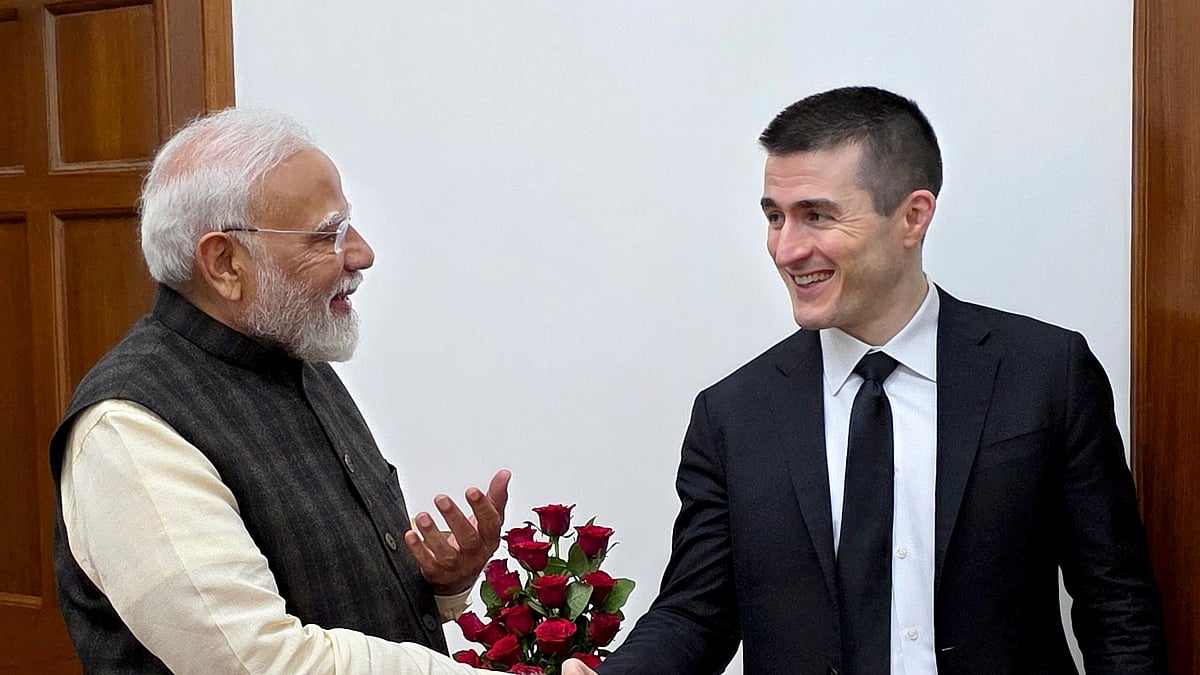 Photo: X | Lex Fridman : India's PM Narendra Modi with American podcaster Lex Fridman.