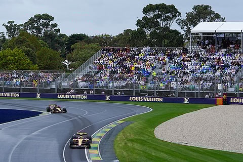 Australia F1 GP Auto Racing: McLaren driver Lando Norris of Britain leads