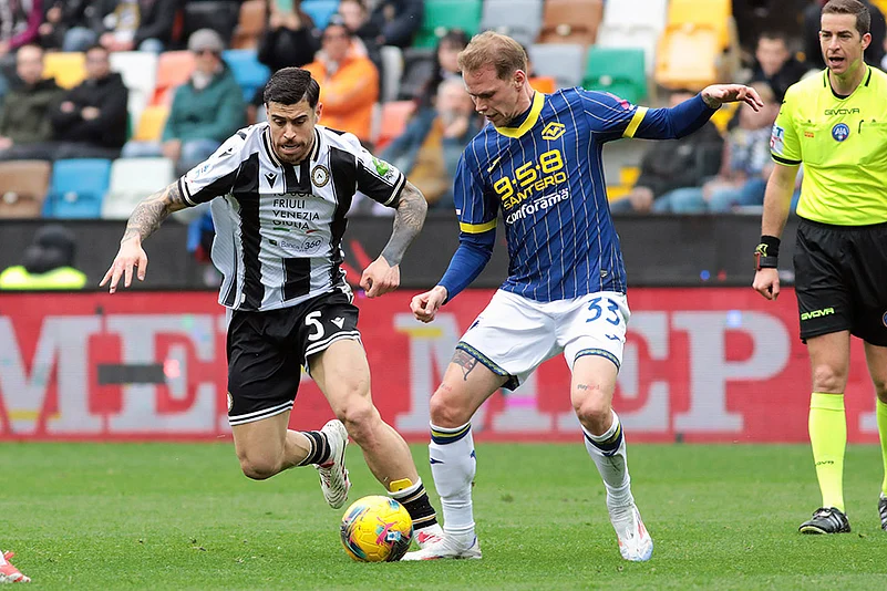 Italian Serie A soccer match Udinese vs Hellas Verona: Ondrej Duda