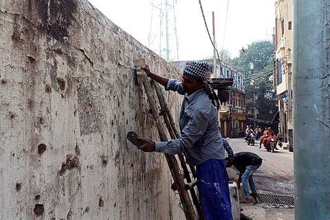 Whitewashing of Shahi Jama Masjid in Sambhal
