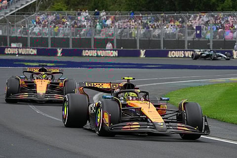 Australia F1 GP Auto Racing: McLaren driver Lando Norris of Britain leads