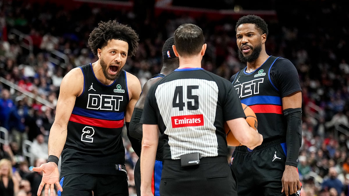 The Detroit Pistons were unhappy with the officiating on Saturday