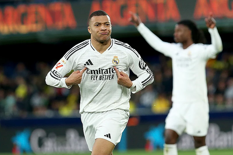 Spain soccer La Liga match Villarreal vs Real Madrid: Kylian Mbappe