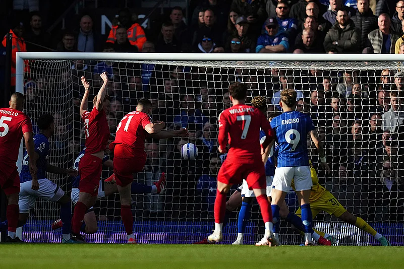 English Premier League soccer match Ipswich Town vs Nottingham Forest: Nikola Milenkovic