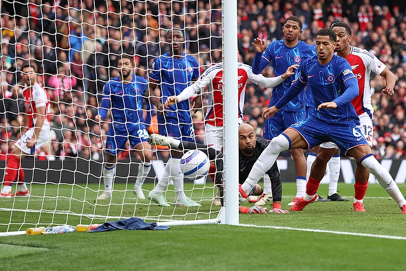 English Premier League Soccer match Arsenal Vs Chelsea: Robert Sanchez