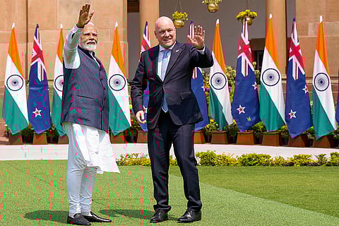 Narendra Modi, Christopher Luxon meet