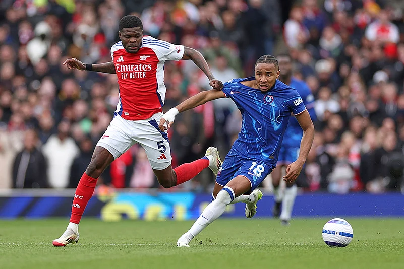 English Premier League Soccer match Arsenal Vs Chelsea: Thomas Partey