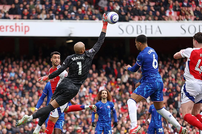 English Premier League Soccer match Arsenal Vs Chelsea: Robert Sanchez