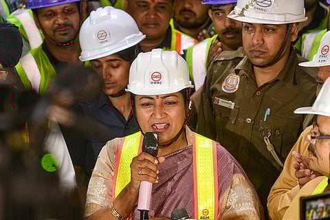 Breakthrough of a metro tunnel in Delhi