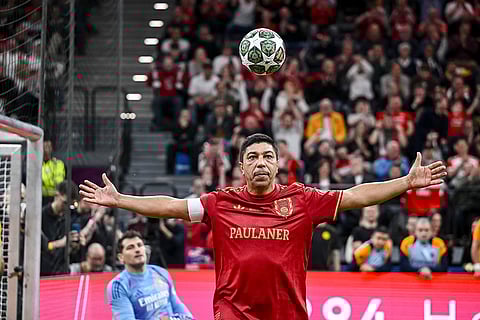 Beckenbauer Cup 2025: Bayern Munich's Giovane Elber celebrates after scoring