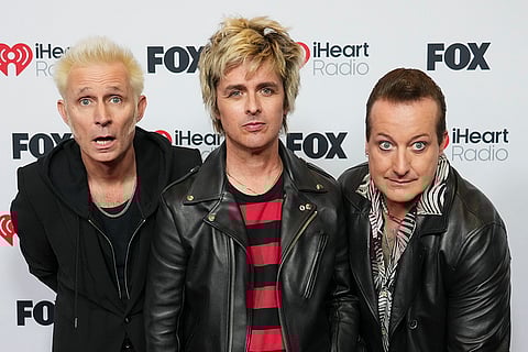 2025 iHeartRadio Music Awards: Mike Dirnt, from left, Billie Joe Armstrong, and Tre Cool