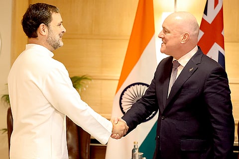 Rahul Gandhi meets New Zealand PM