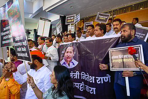 Mahavikas Aghadi MLAs protest