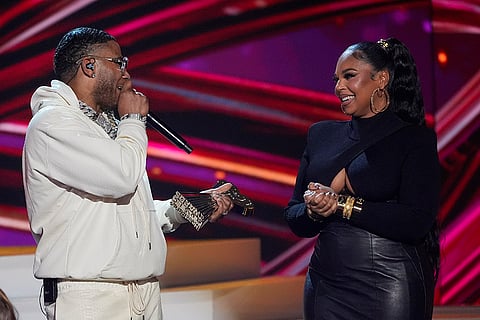 2025 iHeartRadio Music Awards: Ashanti, right, and Nelly