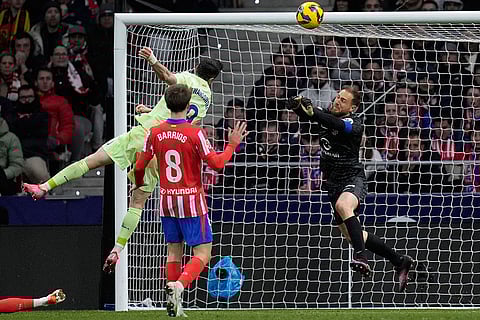 La Liga Soccer Match: Atletico Madrid vs Barcelona