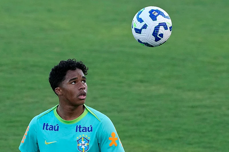 FIFA World Cup 2026 soccer Qualifiers: Brazil Football players training