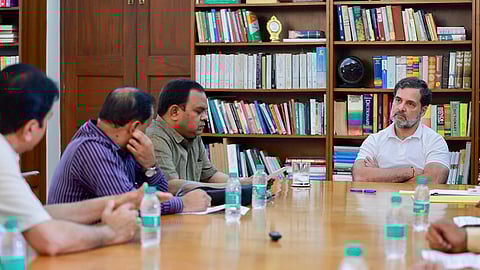 Construction workers met Rahul Gandhi