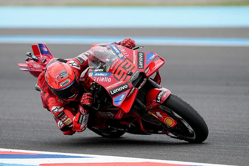 Argentina GP Motorcycle Racing MotoGP race in Termas de Rio Hondo circuit: Marc Marquez
