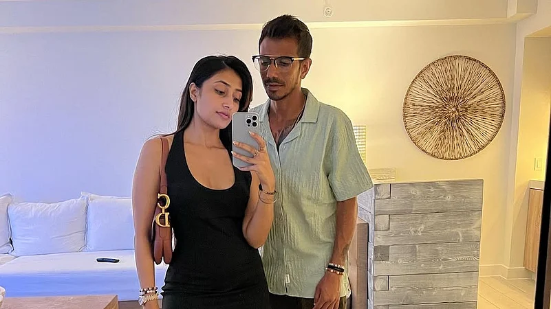 Indian cricketer Yuzvendra Chahal and his estranged wife Dhanashree Verma.