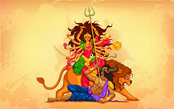Mahishasura and Goddess Durga