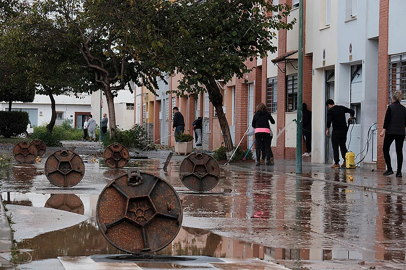 Spain Extreme Weather Floods in Malaga