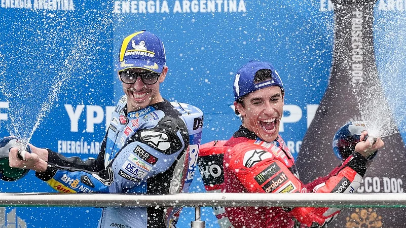 Marquez brothers celebrate Argentine MotoGP podium