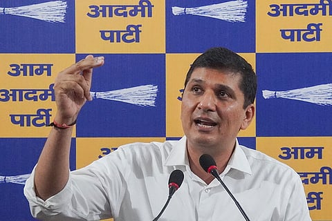 Saurabh Bharadwaj addresses media