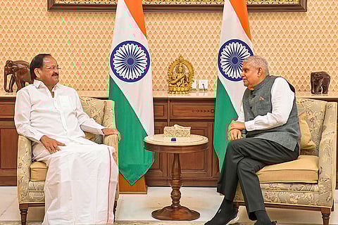 Venkaiah Naidu met VP Dhankhar