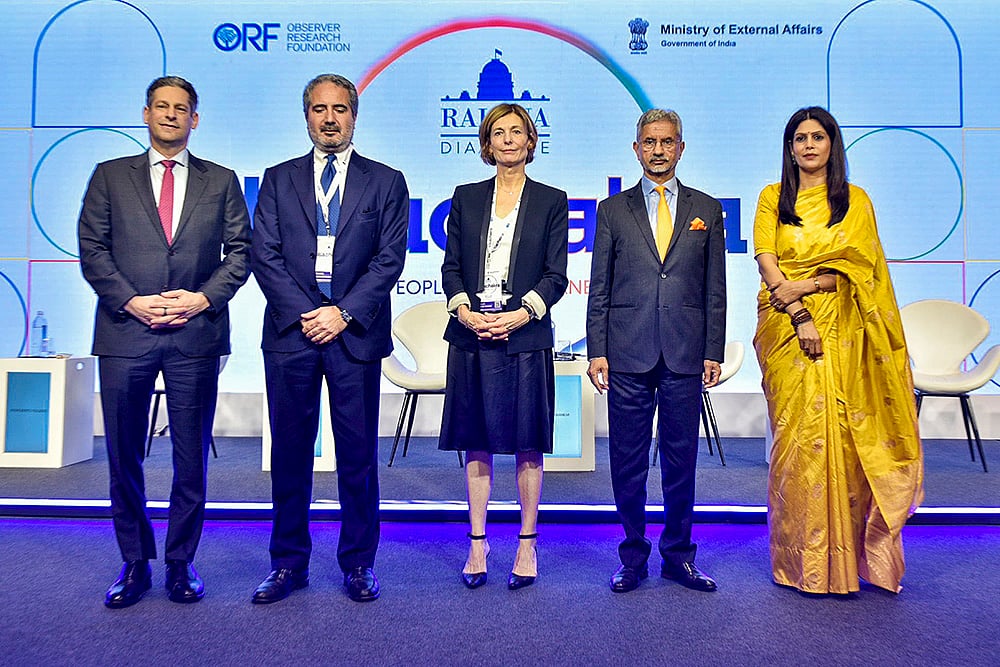 | Photo: @DrSJaishankar via PTI : S Jaishankar at Raisina Dialogue 2025