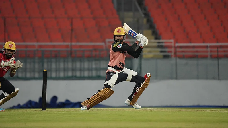 Punjab Kings captain Shreyas Iyer batting.