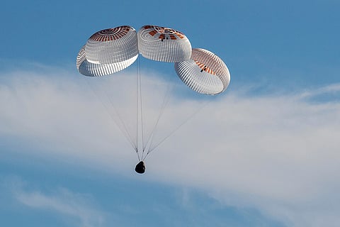 SpaceX Stuck Astronauts: SpaceX capsule floats over the Gulf of Mexico