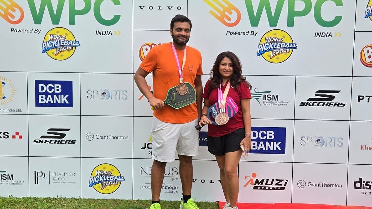 Special Arrangement : Indian Pickleball players posing at the event.