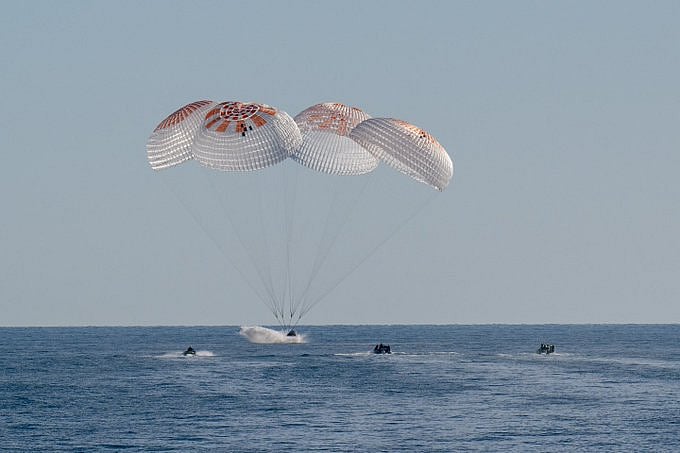 SpaceX capsule carrying NASA astronauts splashed down on the Gulf of Mexico on Tuesday Evening - X/NASA
