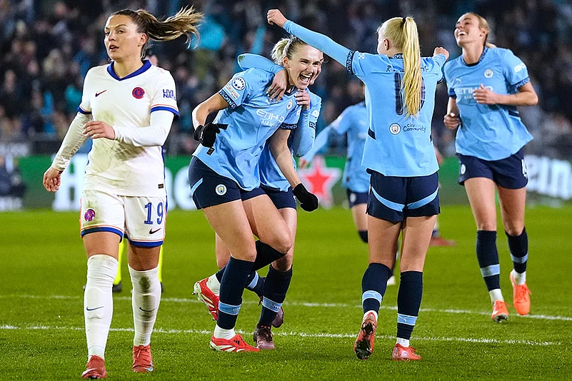 Womens Champions League UWCL Quarter-Finals 1st Leg Chelsea vs Manchester City: Vivianne Miedema