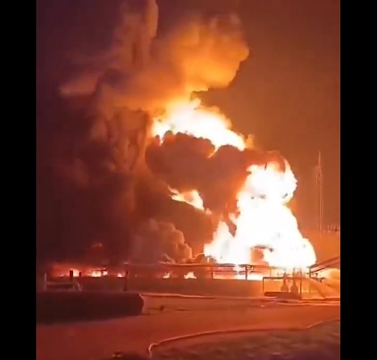 screengrab / X.com : Ukraine has conducted previous attacks on the Engels air base dating back to December 2022.