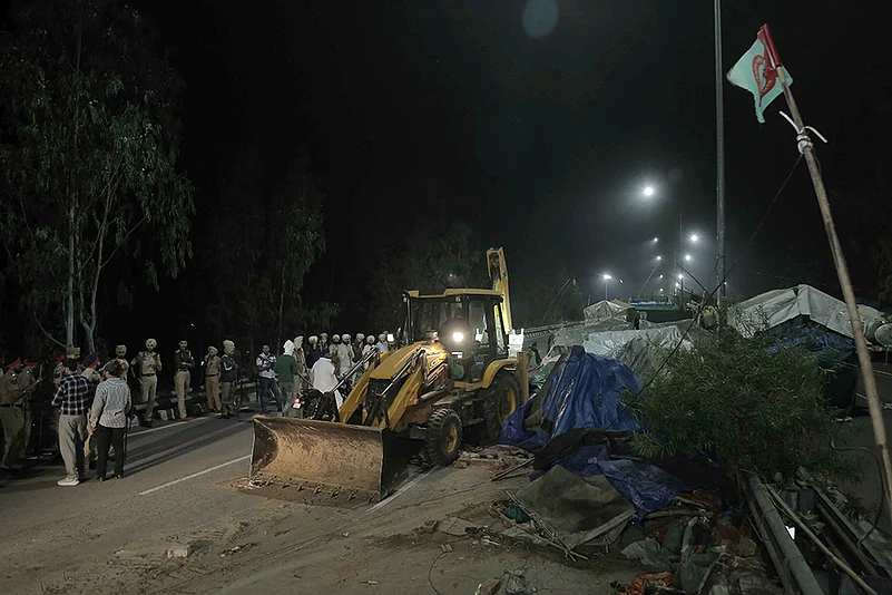 Eviction of farmers from Shambhu border