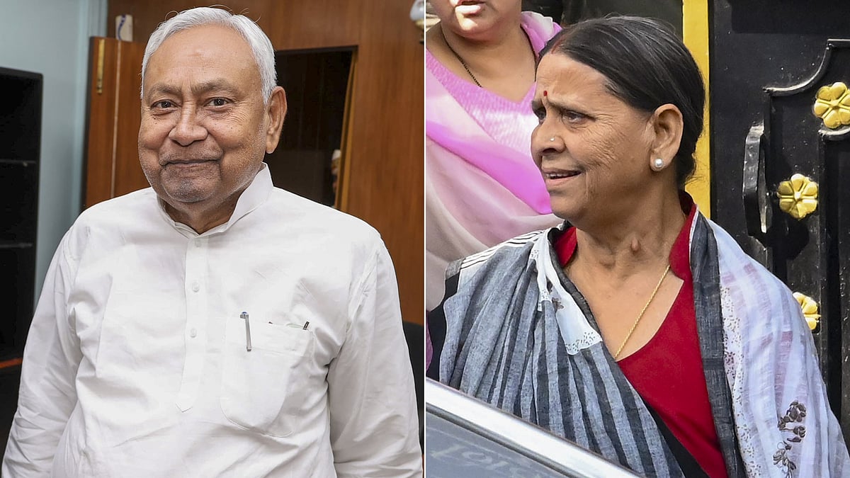 Bihar CM Nitish Kumar and Leader of Opposition RJD Rabri Devi - PTI
