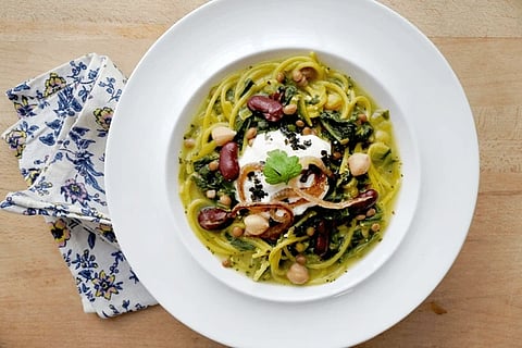 Aush Rashteh, a Persian noodle soup